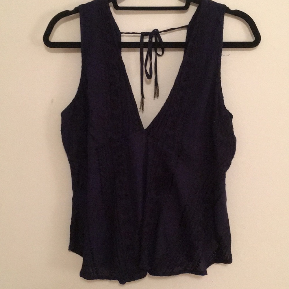 Embroidered Free People Top